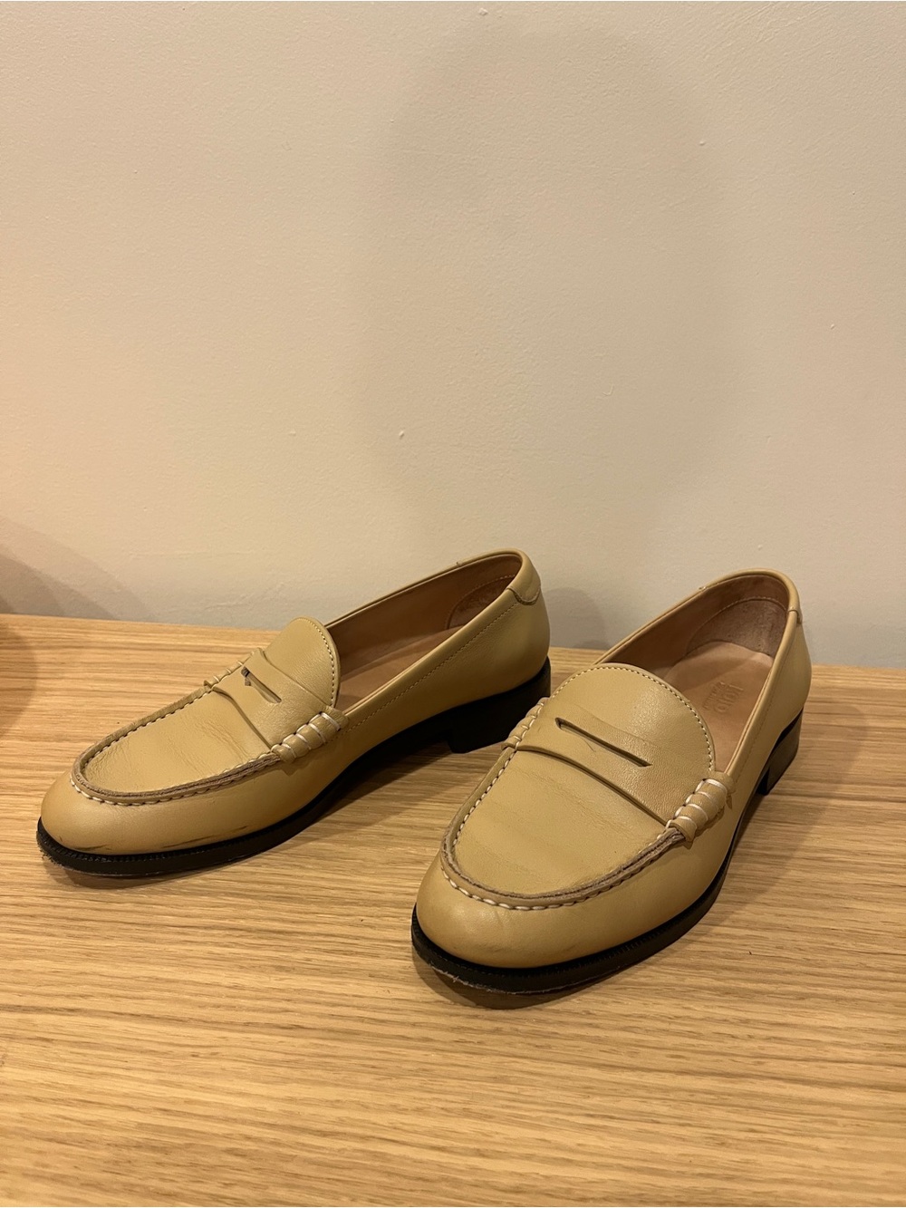 KOIO Women's Beige Penny Loafers - Picture 3 of 8
